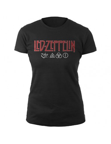 Tricou Dama Led Zeppelin Logo & Symbols