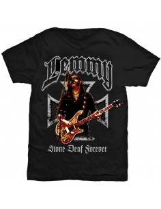 Tricou Unisex Lemmy Iron Cross Stone Deaf Forever