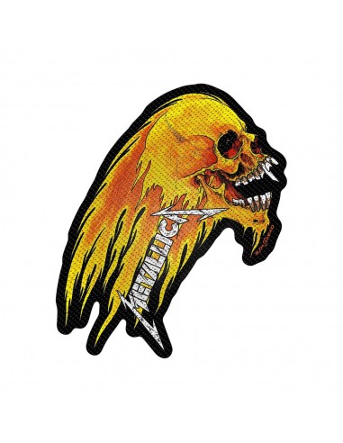 Patch Metallica Flaming Skull Cut-Out