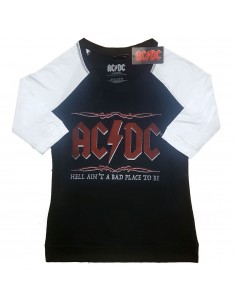 Tricou Dama cu Maneca 3/4 AC/DC: Hell Ain't A Bad Place