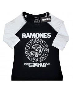 Tricou Dama cu Maneca 3/4 Ramones: First World Tour 1978