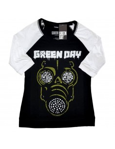 Tricou Dama cu Maneca 3/4 Green Day: Green Mask