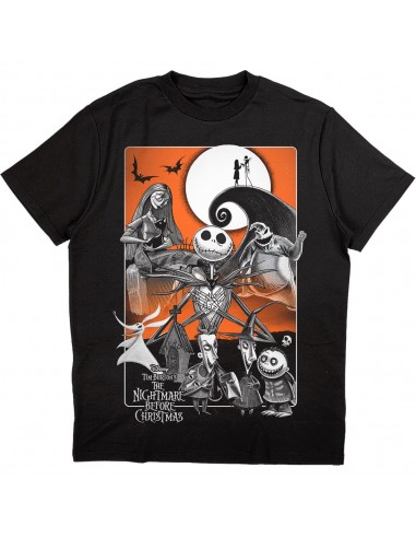 Tricou Unisex The Nightmare Before Christmas Orange Moon