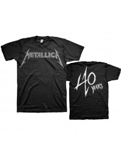 Tricou Unisex Metallica 40th Anniversary Songs Logo