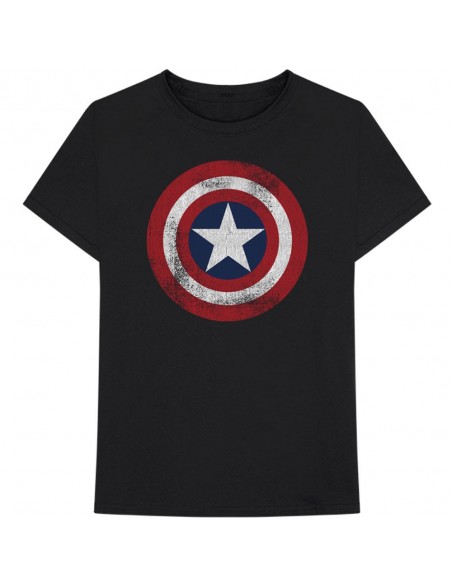 Tricou Unisex Marvel Comics Captain America Distressed Shield
