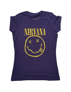 Tricou Dama Nirvana Yellow Smiley