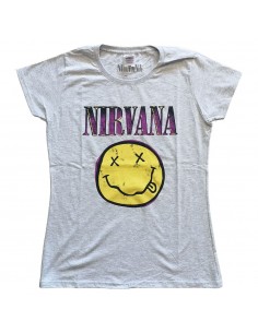 Tricou Dama Nirvana Xerox Smiley Pink