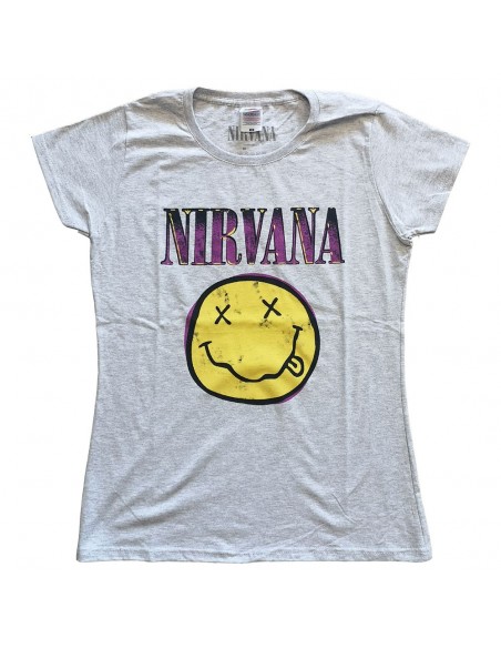 Tricou Dama Nirvana Xerox Smiley Pink