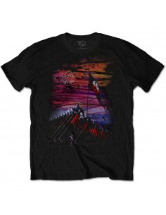 Tricou Unisex Pink Floyd The Wall Flag & Hammers