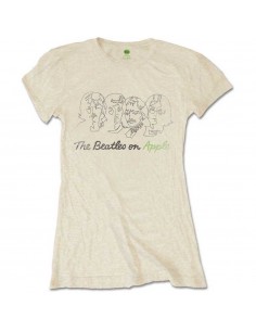 Tricou Dama The Beatles Outline Faces on Apple