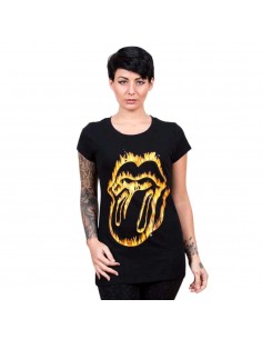 Tricou Dama The Rolling Stones Flaming Tongue