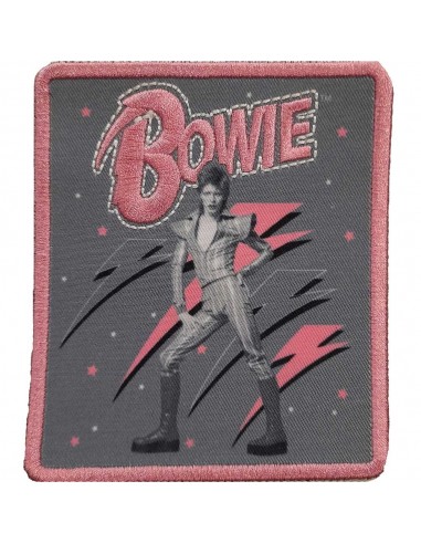 Patch David Bowie Pink Flash Woven Logo