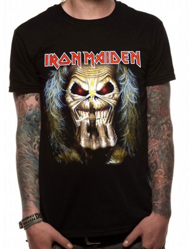 Tricou Unisex Iron Maiden Eddie Candle Finger