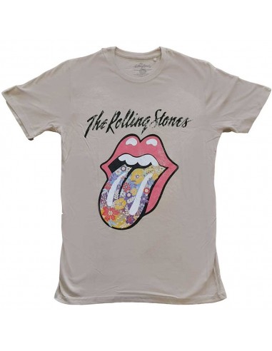 Tricou Unisex The Rolling Stones Flowers Tongue