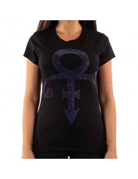 Tricou Dama Prince Purple Symbol (cu Cristale aplicate)
