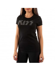 Tricou Dama KISS Logo (cu Cristale aplicate)