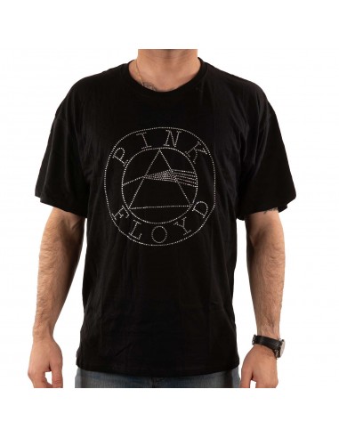 Tricou Unisex Pink Floyd Circle Logo (cu Cristale aplicate)