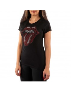 Tricou Dama The Rolling Stones Classic Tongue (cu Cristale aplicate)