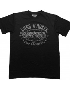 Tricou Unisex Guns N' Roses LA Logo (cu Cristale aplicate)
