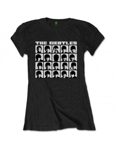 Tricou Dama The Beatles Hard Days Night Faces Mono