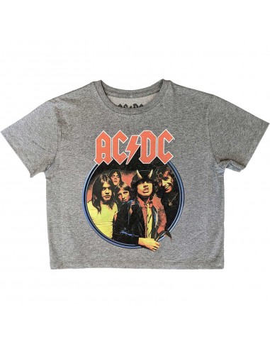 Tricou Crop Top Dama AC/DC Highway To Hell Circle