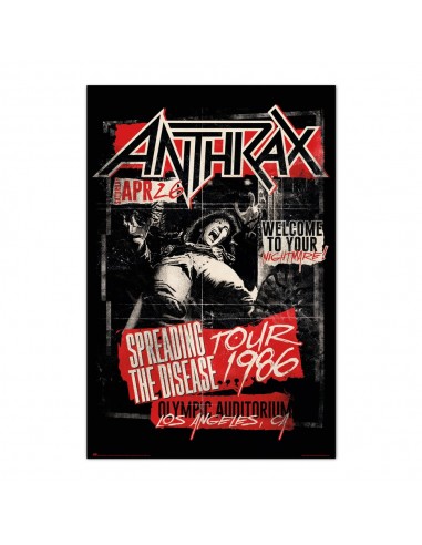 Poster Anthrax Spreading The Disease 1986