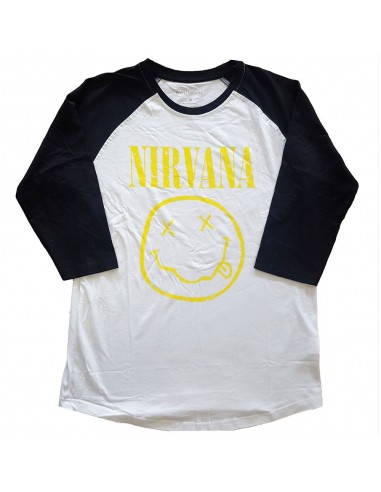 Tricou Maneca 3/4 Nirvana Yellow Smiley