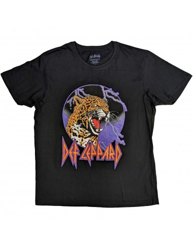 Tricou Unisex Def Leppard Lightning Leopard