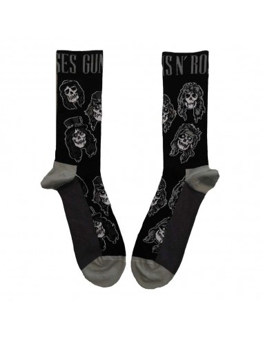 Sosete Unisex Guns N' Roses Skulls Band Monochrome