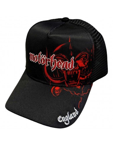 Șapcă Cu Plasă Oficială Motorhead England Red Warpig