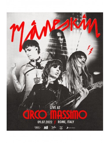 Poster Oficial Maneskin Live At Circo Massimo 2022