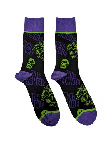 Șosete Oficiale Rob Zombie Skull Face Green/Purple