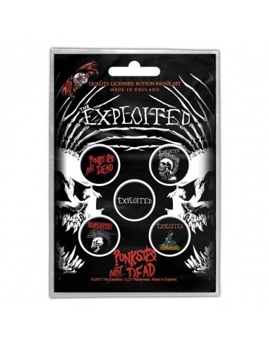 Set Insigne Oficiale The Exploited Punks Not Dead