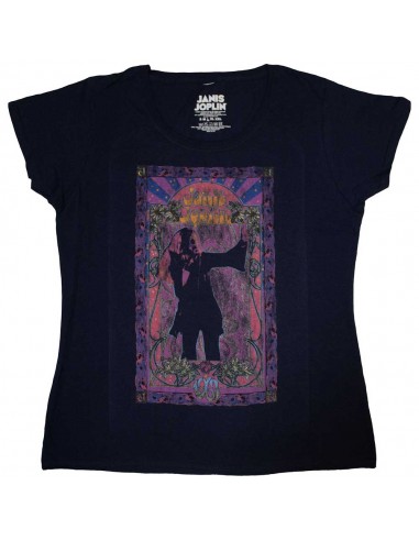 Tricou Damă Oficial Janis Joplin Paisley & Flowers Frame