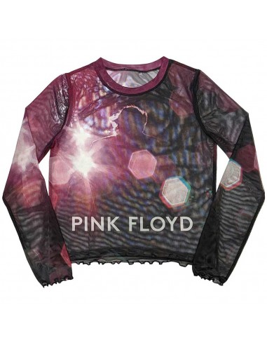 Tricou Damă Oficial Cu Mânecă Lungă din Plasă Pink Floyd Knebworth '90