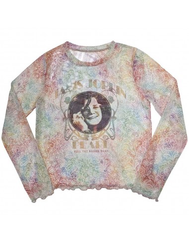 Tricou Damă Oficial Cu Mânecă Lungă din Plasă Janis Joplin Pearl