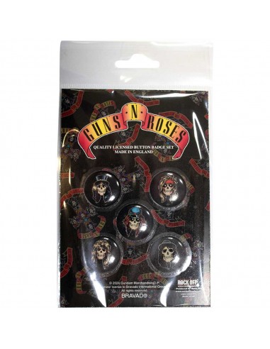 Set Insigne Oficiale Guns N' Roses Appetite Skulls