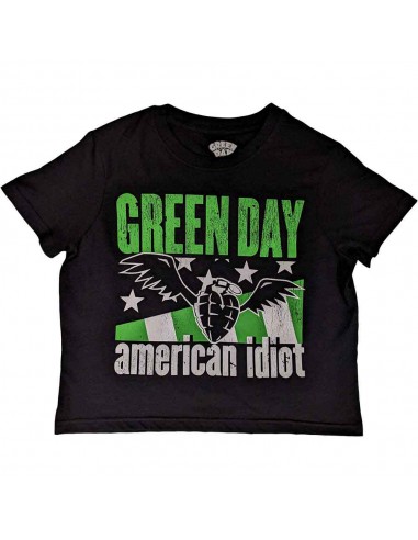 Tricou Oficial Crop Top Damă Green Day American Idiot Wings