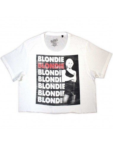 Tricou Oficial Crop Top Damă Blondie Stacked Logo