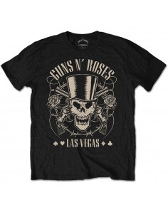 Tricou Guns N' Roses: Top Hat, Skull & Pistols Las Vegas