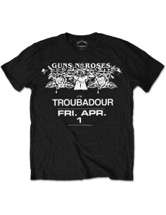 Tricou Guns N' Roses: Troubadour Flyer