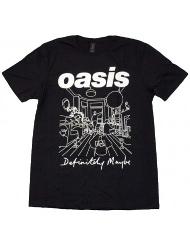 Tricou Oficial Oasis Definitely Maybe Line Drawing