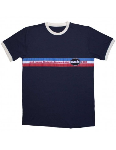 Tricou Oficial Oasis 1996 Tour Horizontal Stripes