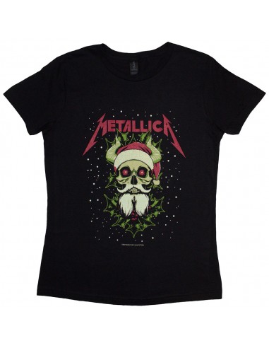 Tricou Damă Oficial Metallica Santa Horns