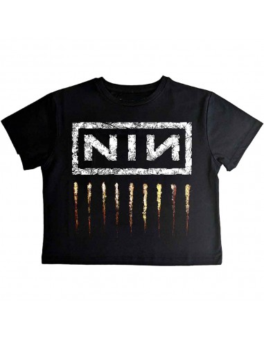 Tricou Oficial Crop Top Damă Nine Inch Nails Downward Spiral