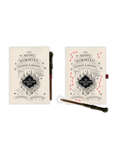 Agendă A5 Premium Harry Potter The Marauder's Map cu Cerneală Variabilă Optic