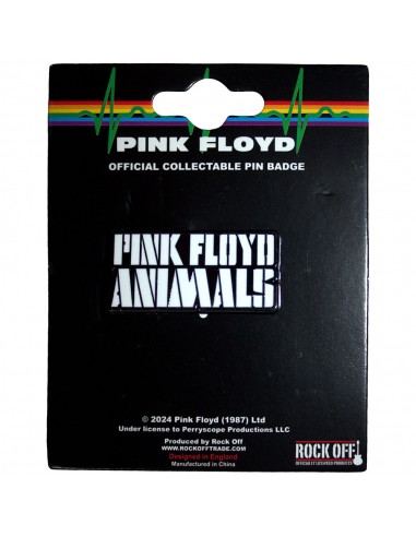 Insignă Oficială Pink Floyd Animals Mono Text Logo