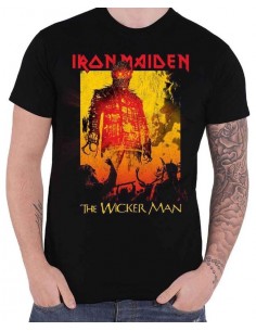 Tricou Unisex Iron Maiden The Wicker Man Fire