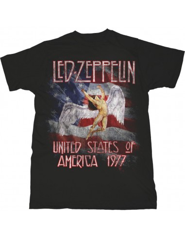 Tricou Unisex Led Zeppelin Stars N' Stripes USA '77